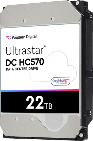 Жесткий диск WD SAS 3.0 22TB 0F48052 WUH722222AL5204 Server Ultrastar DC HC570 512E (7200rpm) 512Mb 3.5"