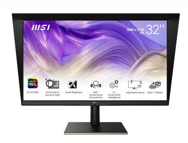 Монитор MSI 32" Summit MS321UP черный IPS LED 16:9 HDMI матовая HAS 400cd 178гр/178гр 3840x2160 60Hz DP 4K USB 9.7кг