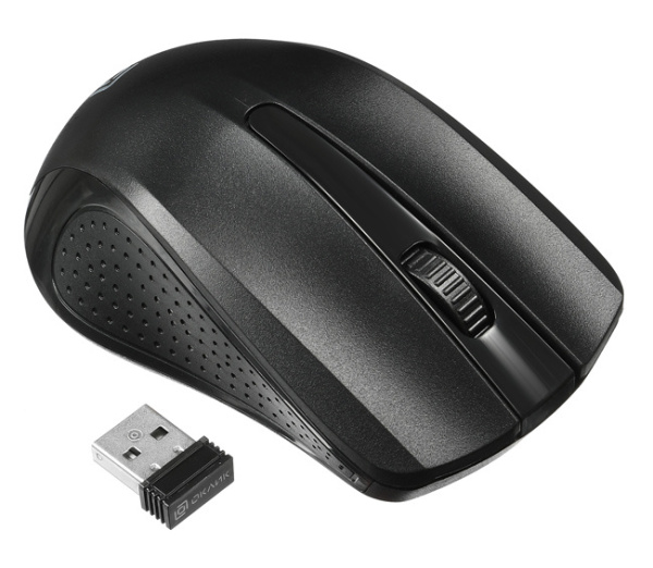 Мышь Оклик 485MW черный оптическая (1000dpi) беспроводная USB для ноутбука (3but)