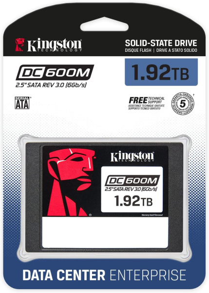 Накопитель SSD Kingston SATA-III 1.92TB SEDC600M/1920G DC600M 2.5" 1 DWPD