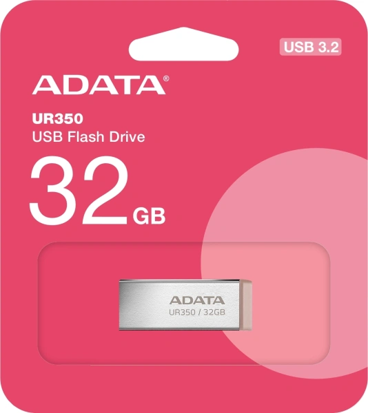 Флеш Диск A-Data 32GB UR350 UR350-32G-RSR/BG USB3.2 серебристый/коричневый