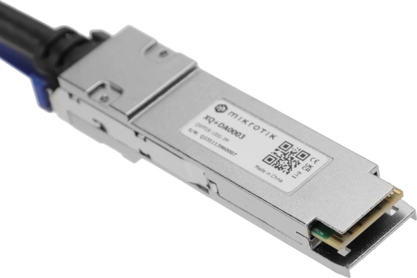 Кабель DAC MikroTik XQ+DA0003 100Гбит/с пассив. 3м черный QSFP28-QSFP28