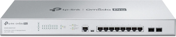 Коммутатор TP-Link Omada Pro S5500-8MHP2XF (L2+) 8x1Гбит/с 2xКомбо(10GBase-T/SFP+) 2SFP+ 8PoE+ 240W управляемый