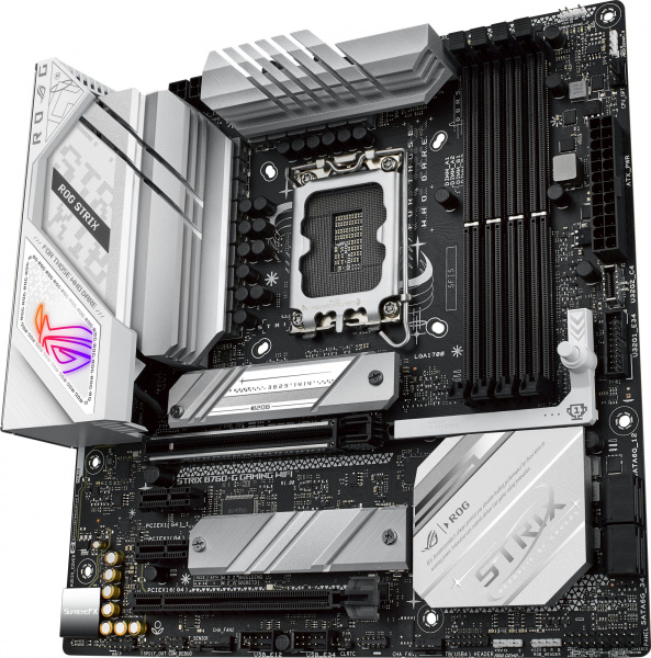 Материнская плата Asus ROG STRIX B760-G GAMING WIFI Soc-1700 Intel B760 4xDDR5 mATX AC`97 8ch(7.1) 2.5Gg RAID+HDMI+DP