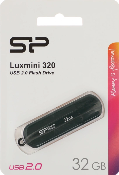 Флеш Диск Silicon Power 32GB LuxMini 320 SP032GBUF2320V1N USB2.0 зеленый