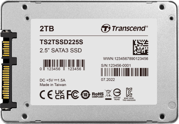 Накопитель SSD Transcend SATA-III 2TB TS2TSSD225S 225S 2.5" 0.3 DWPD