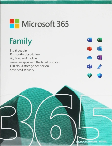 Офисное приложение Microsoft 365 для семьи 1 год (6GQ-01556)