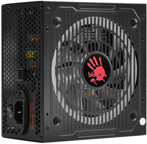 Блок питания Bloody ATX 700W BD-PS700W 80 PLUS WHITE (20+4pin) APFC 120mm fan color LED 6xSATA RTL