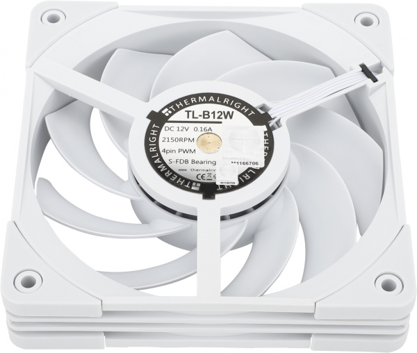 Вентилятор Thermalright TL-B12-W 120x120x25mm белый 4-pin 28.1dB 205gr Ret