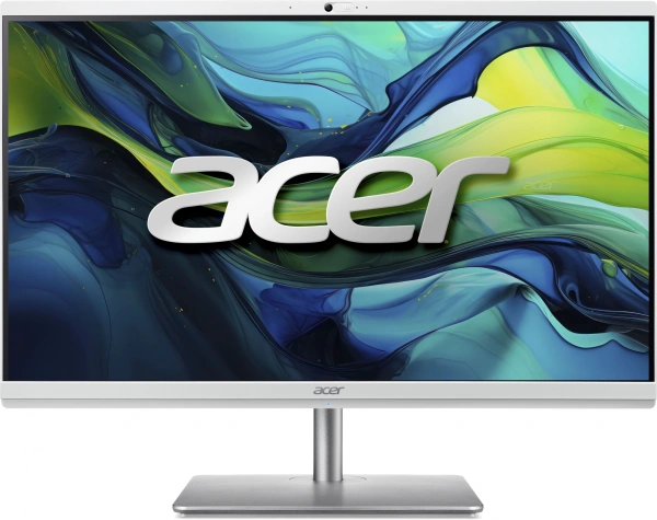 Моноблок Acer Aspire C27-195ES 27" Full HD Core Ultra 5 125U (3.6) 8Gb SSD512Gb Graphics CR Eshell GbitEth WiFi BT 65W клавиатура мышь Cam серебристый 1920x1080