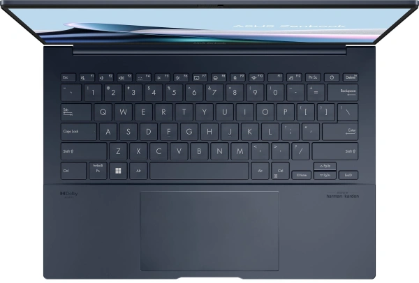 Ноутбук Asus Zenbook 14 UX3405MA-QD488W Core Ultra 7 155H 16Gb SSD1Tb Intel Arc 14" OLED FHD+ (1920x1200) Windows 11 Home silver WiFi BT Cam Bag (90NB11R2-M00SS0)