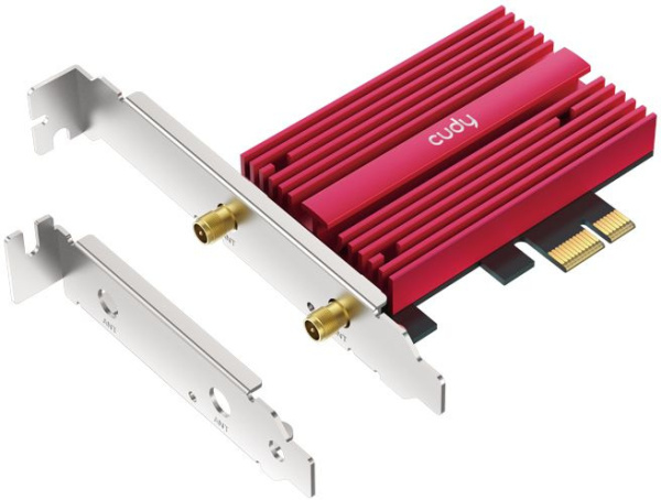 Сетевой адаптер Wi-Fi + Bluetooth Cudy WE4000 АХ5400 PCI Express (ант.внеш.съем) 1ант.