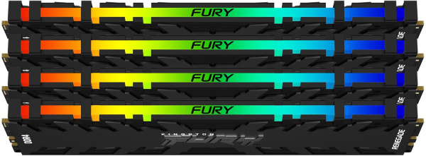 Память DDR4 4x8GB 3600MHz Kingston KF436C16RBAK4/32 Fury Renegade RGB RTL Gaming PC4-28800 CL16 DIMM 288-pin 1.35В kit single rank с радиатором Ret