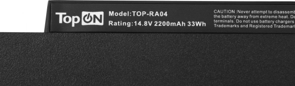 Батарея для ноутбука TopON TOP-RA04 14.8V 2200mAh литиево-ионная