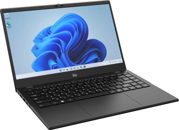 Ноутбук IRU Planio 14ING N100 8Gb SSD256Gb Intel Iris Xe graphics 14" IPS FHD (1920x1080) Windows 11 Professional black 6000mAh (2059098)