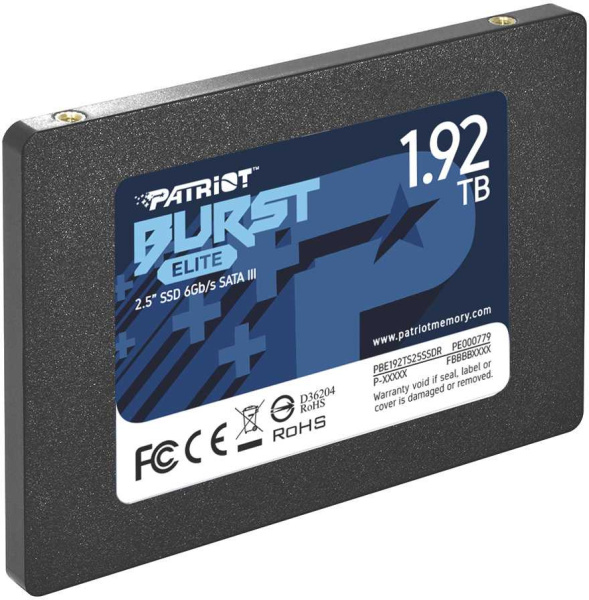 Накопитель SSD Patriot SATA III 1.92Tb PBE192TS25SSDR Burst Elite 2.5"