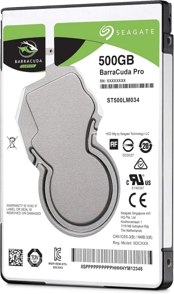 Жесткий диск Seagate SATA-III 500GB ST500LM034 Notebook/Desktop Barracuda 4KN (7200rpm) 128Mb 2.5"