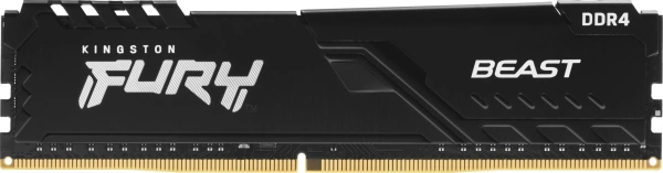 Память DDR4 8Gb 3733MHz Kingston KF437C19BB/8 Fury Beast Black RTL Gaming PC4-29800 CL19 DIMM 288-pin 1.35В single rank с радиатором Ret