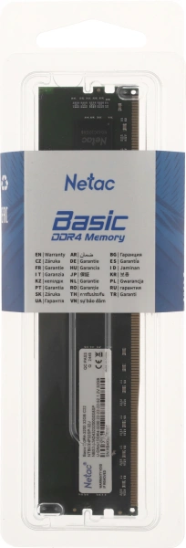 Память DDR4 32GB 3200MHz Netac NTBSD4P32SP-32J Basic RTL PC4-25600 CL22 DIMM 288-pin 1.2В single rank Ret