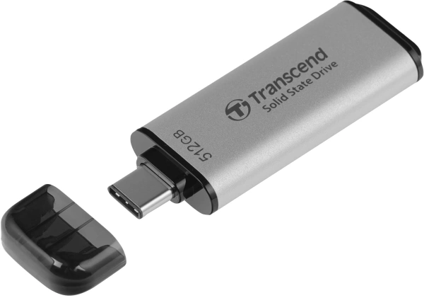 Накопитель SSD Transcend USB-C 512GB TS512GESD300S ESD300 серебристый