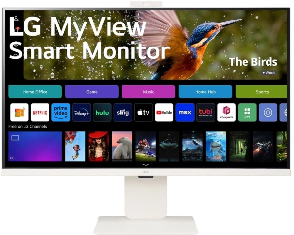 Монитор LG 31.5" 32SR85U-W белый IPS LED 16:9 HDMI M/M Cam матовая HAS 400cd 178гр/178гр 3840x2160 60Hz UHD USB 7.7кг