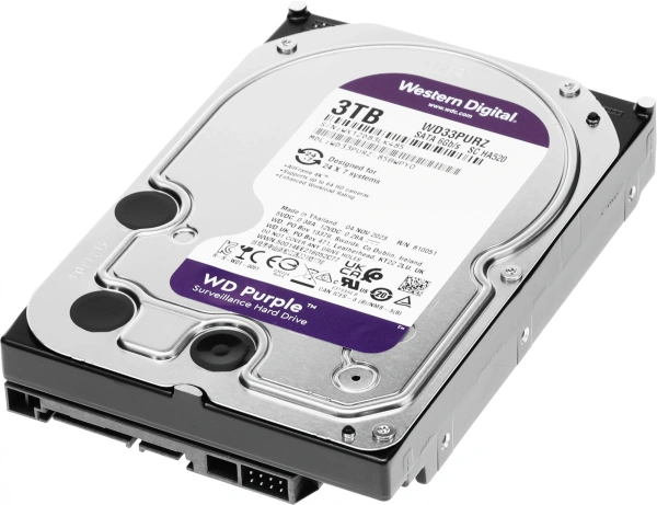 Жесткий диск WD SATA-III 3TB WD33PURZ Surveillance Purple (5400rpm) 256Mb 3.5"