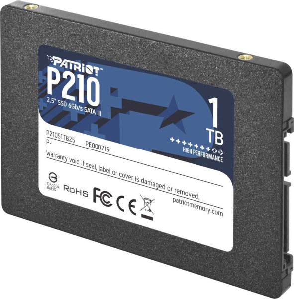 Накопитель SSD Patriot SATA III 1Tb P210S1TB25 P210 2.5"