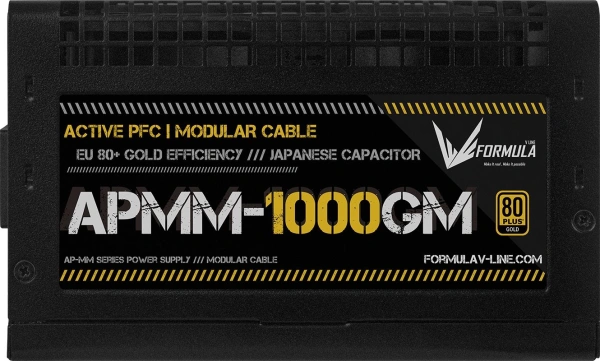 Блок питания Formula ATX 1000W APMM-1000GM Gen.5 80+ gold (20+4pin) APFC 120mm fan 8xSATA Cab Manag RTL