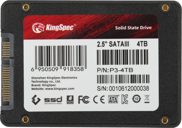 Накопитель SSD Kingspec SATA-III 4TB P3-4TB 2.5"