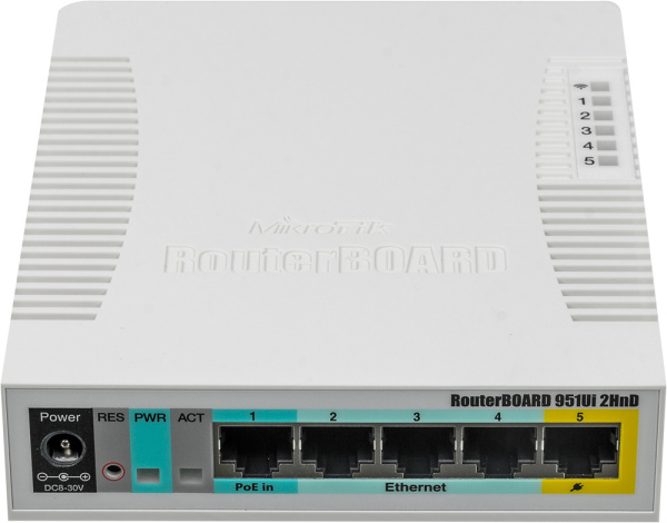 Роутер беспроводной MikroTik RB951UI-2HND N300 10/100BASE-TX белый