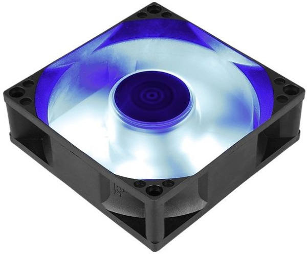 Вентилятор для корпуса Aerocool Motion 8 LED 80х80x25 черный 3-pin 25дБ (MOTION 8 BLUE-3P 80) Ret