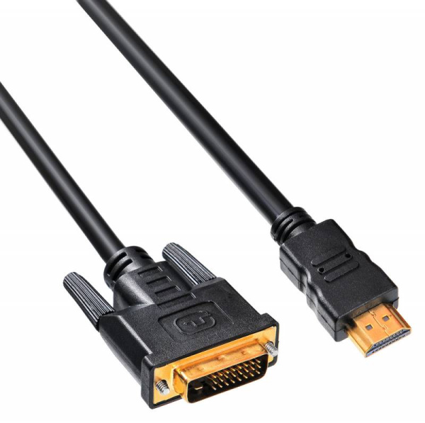 Кабель Buro HDMI-19M-DVI-D-10M HDMI (m) DVI-D (m) 10м феррит.кольца черный