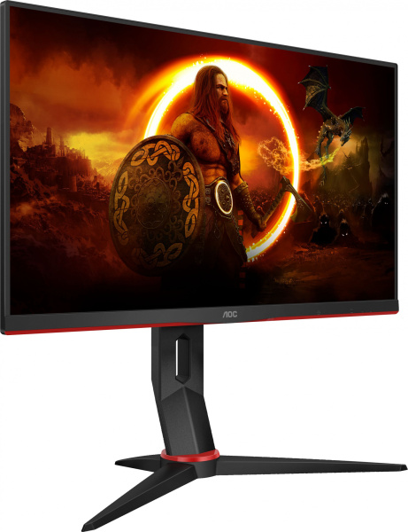 Монитор AOC 23.8" Gaming 24G2SPU черный/красный IPS LED 1ms 16:9 HDMI M/M матовая HAS Piv 300cd 178гр/178гр 1920x1080 165Hz FreeSync Premium VGA DP FHD USB 4.41кг