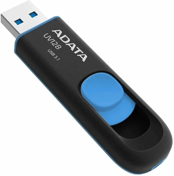 Флеш Диск A-Data 512GB DashDrive UV128 AUV128-512G-RBE USB3.0 черный/синий