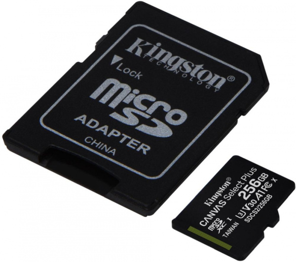 Флеш карта microSDXC 256Gb Kingston SDCS2/256GB Canvas Select Plus + adapter