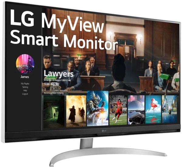 Монитор LG 31.5" 32SQ700S-W белый VA LED 5ms 16:9 HDMI M/M матовая HAS 250cd 178гр/178гр 3840x2160 60Hz UHD USB 6.5кг