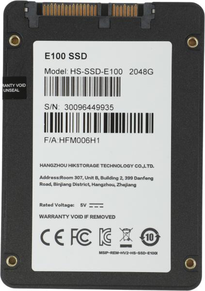 Накопитель SSD Hikvision SATA III 2Tb HS-SSD-E100/2048G HS-SSD-E100/2048G Hiksemi 2.5"