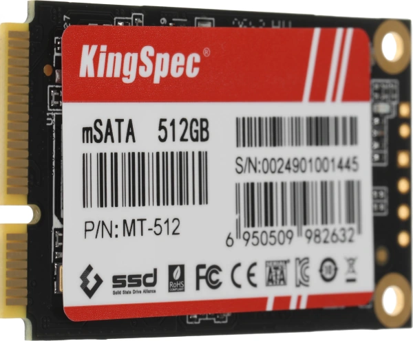 Накопитель SSD Kingspec mSATA 512Gb MT-512 MT Series mSATA