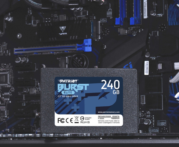 Накопитель SSD Patriot SATA III 240Gb PBE240GS25SSDR Burst Elite 2.5"