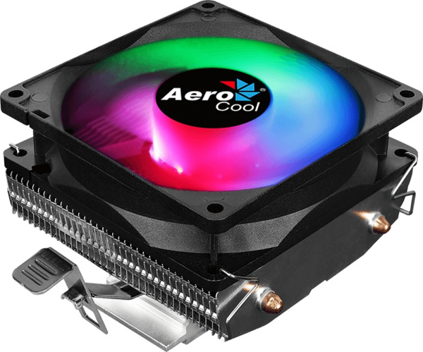 Устройство охлаждения(кулер) Aerocool Air Frost 2 RGB Soc-AM5/AM4/1151/1200/1700 черный/белый 3-pin 26dB Al+Cu 110W 250gr Ret (AIR FROST 2 FRGB 3P)