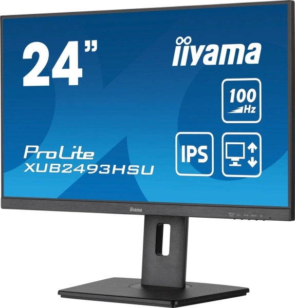 Монитор Iiyama 23.8" ProLite XUB2493HSU-B6 черный IPS LED 1ms 16:9 HDMI M/M матовая HAS Piv 250cd 178гр/178гр 1920x1080 100Hz DP FHD USB 4.6кг