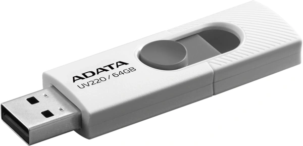 Флеш Диск A-Data 64Gb UV220 AUV220-64G-RWHGY USB2.0 белый/серый