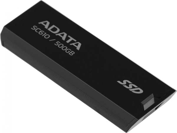 Накопитель SSD A-Data USB 3.1 500GB SC610-500G-CBK/RD SC610 1.8" черный