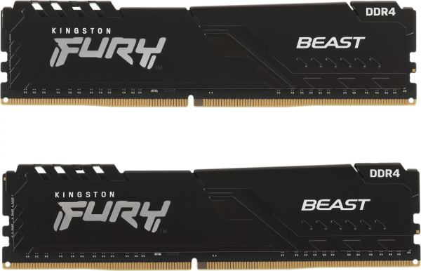 Память DDR4 2x16Gb 3200MHz Kingston KF432C16BBK2/32 Fury Beast Black RTL Gaming PC4-25600 CL16 DIMM 288-pin 1.35В single rank