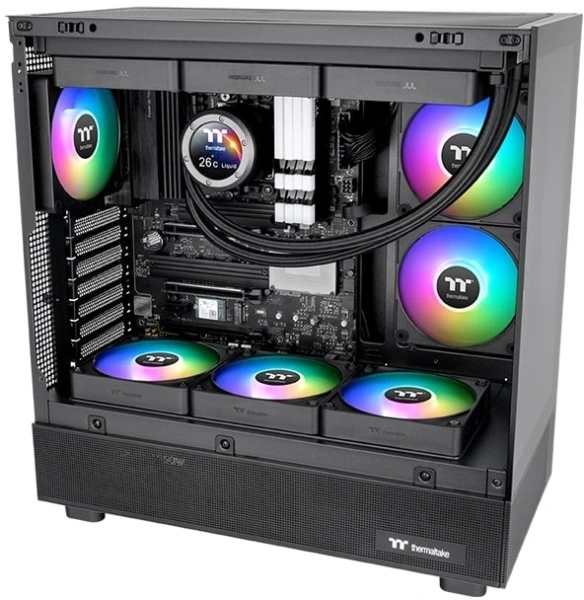 Вентилятор для корпуса Thermaltake CT120 EX Sync Reverse ARGB 120х120x25 черный 4-pin 31.2дБ (упак.:3шт) (CL-F192-PL12SW-A) Ret