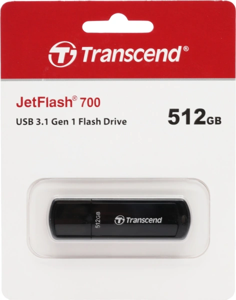 Флеш Диск Transcend 512Gb Jetflash 700 TS512GJF700 USB3.0 черный