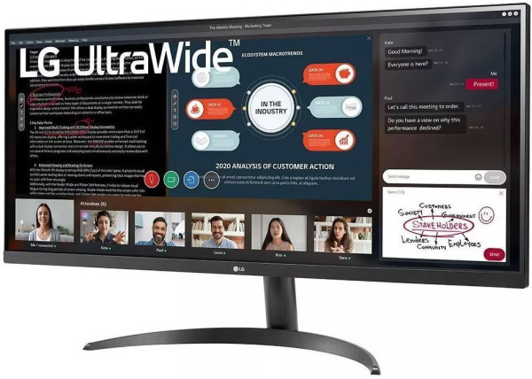 Монитор LG 34" UltraWide 34WP500-B черный IPS LED 21:9 HDMI матовая 250cd 178гр/178гр 2560x1080 75Hz FreeSync FHD 5.9кг