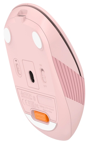 Мышь A4Tech Fstyler FB10C розовый оптическая 2000dpi беспров. BT/Radio USB 4but (FB10C BABY PINK)