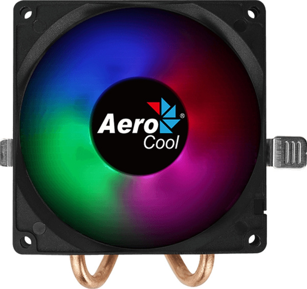 Устройство охлаждения(кулер) Aerocool Air Frost 2 RGB Soc-AM5/AM4/1151/1200/1700 черный/белый 3-pin 26dB Al+Cu 110W 250gr Ret (AIR FROST 2 FRGB 3P)