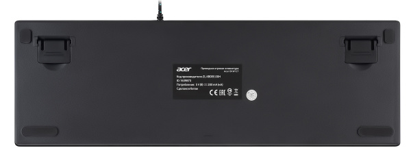 Клавиатура Acer OKW127 механическая черный USB for gamer LED